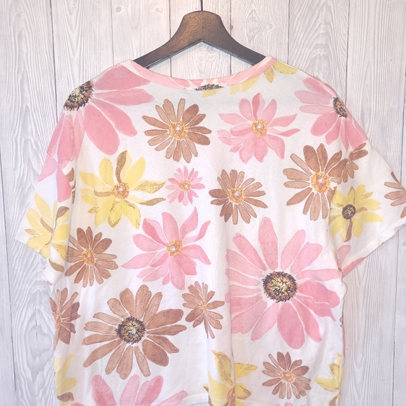 Zara Floral Printed T-shirt Size Eur L - Picture 4 of 4